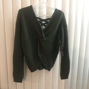 2 Way Twist Lace Up Back Sweater